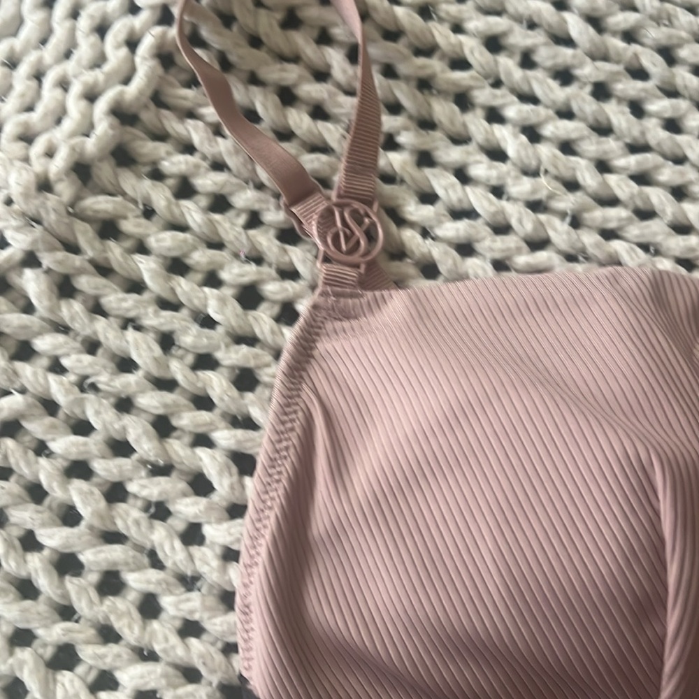 Pink Ribbed Bikini Set - Picture 2 of 6